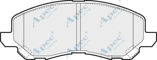 APEC BRAKING Комплект тормозных колодок, дисковый тормоз PAD1376